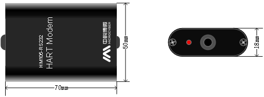 NCS-HM105 HART 信號調(diào)制解調(diào)器尺寸.jpg